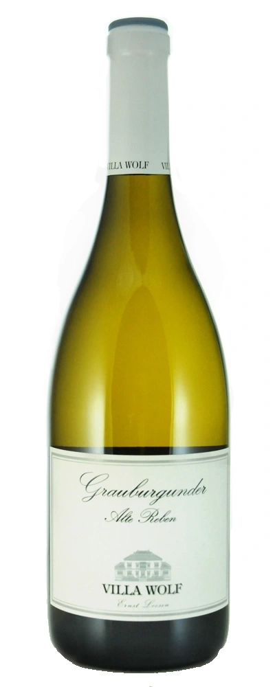 Weinflasche Villa Wolf Grauburgunder Alte Reben, Weißwein, Glasflasche, Etikett