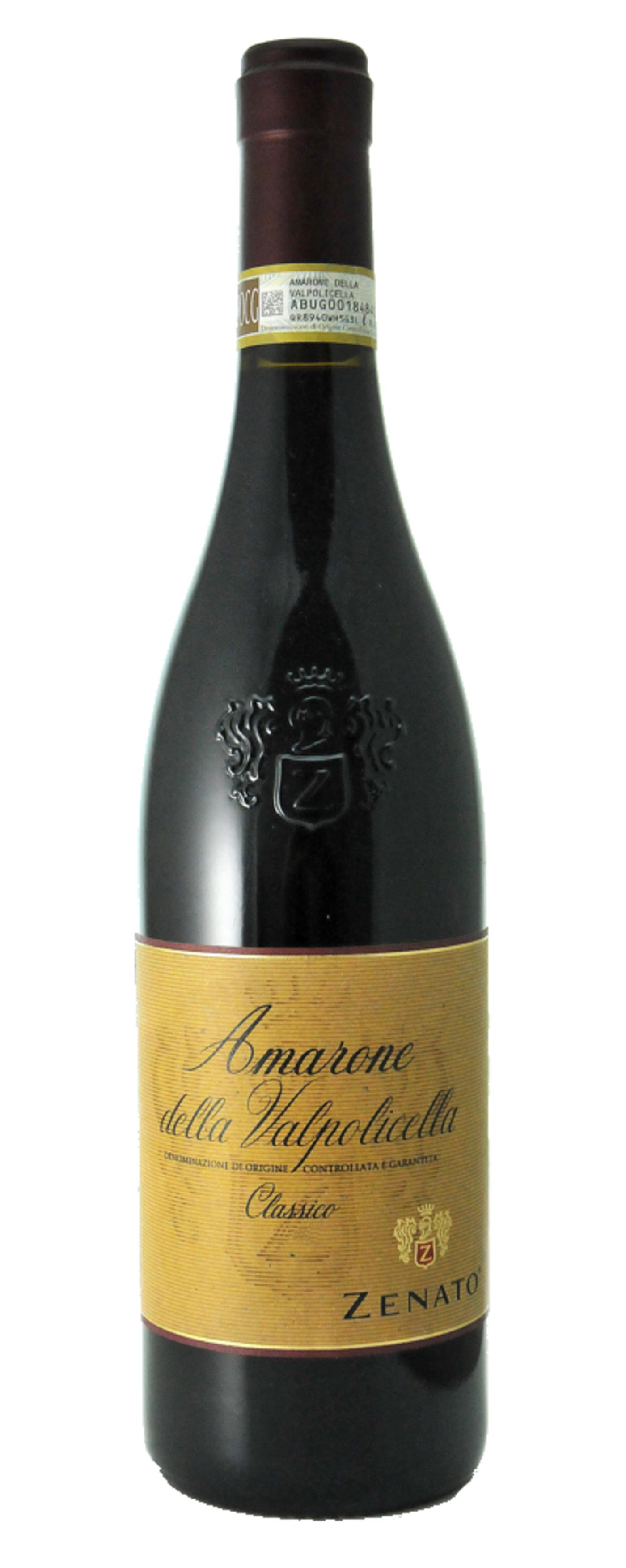 Wein-Flasche mit Etikett, Amarone della Valpolicella, Classico, Zenato