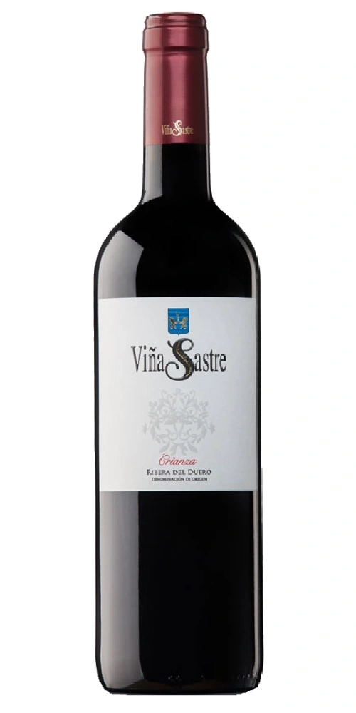 Rotweinflasche mit Etikett von Viña Sastre Crianza