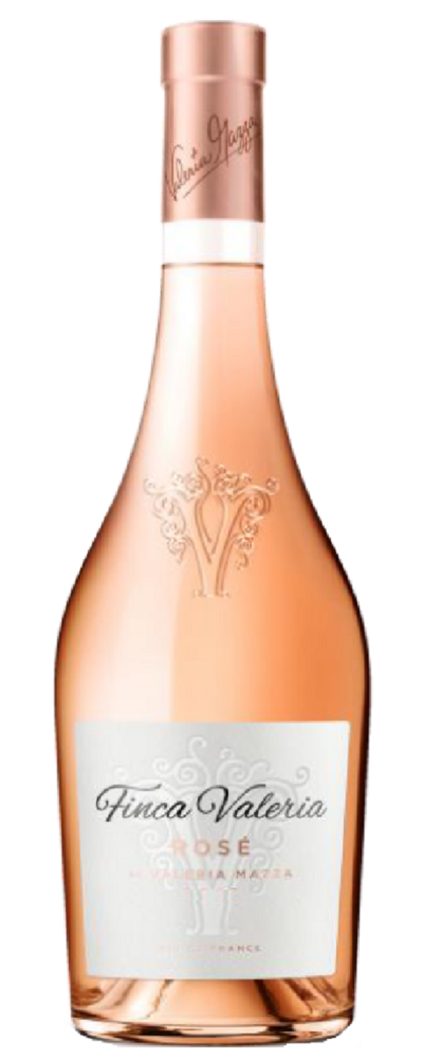 Flasche Roséwein mit Etikett Finca Valeria, Frankreich