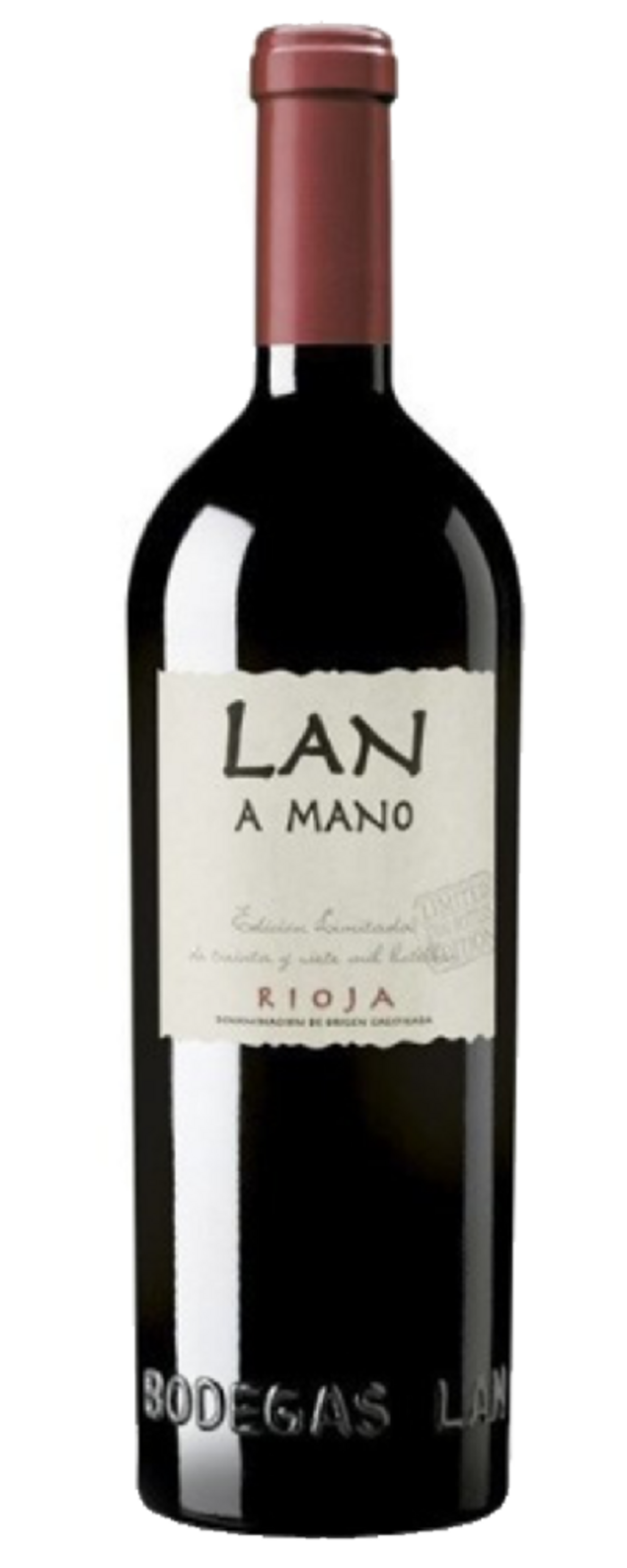 Wein-Flasche von LAN A MANO Rioja, limitierte Edition, Bodegas LAN