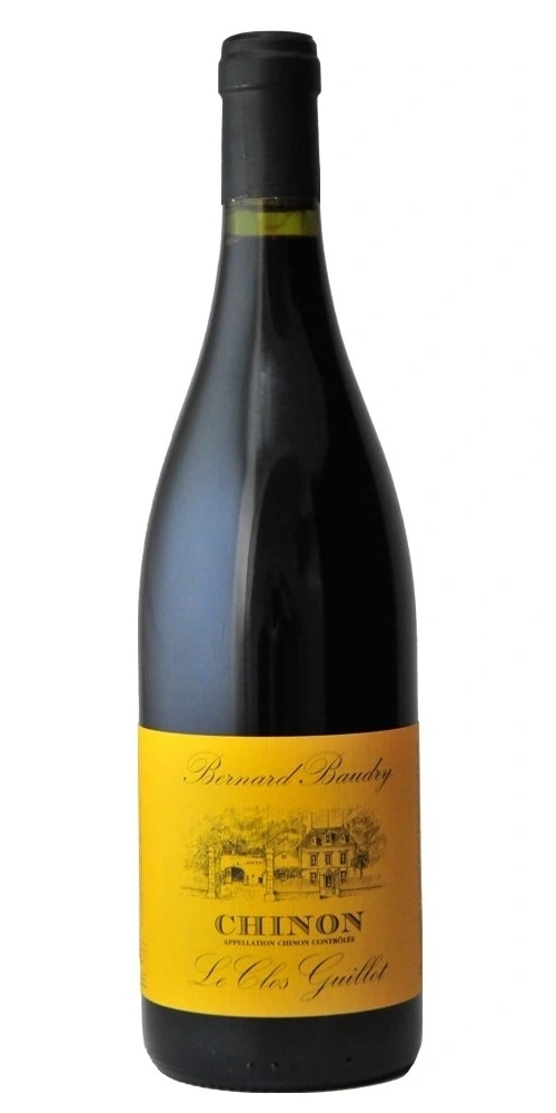 Eine Flasche Rotwein von Bernard Baudry, Chinon, Le Clos Guillot.
