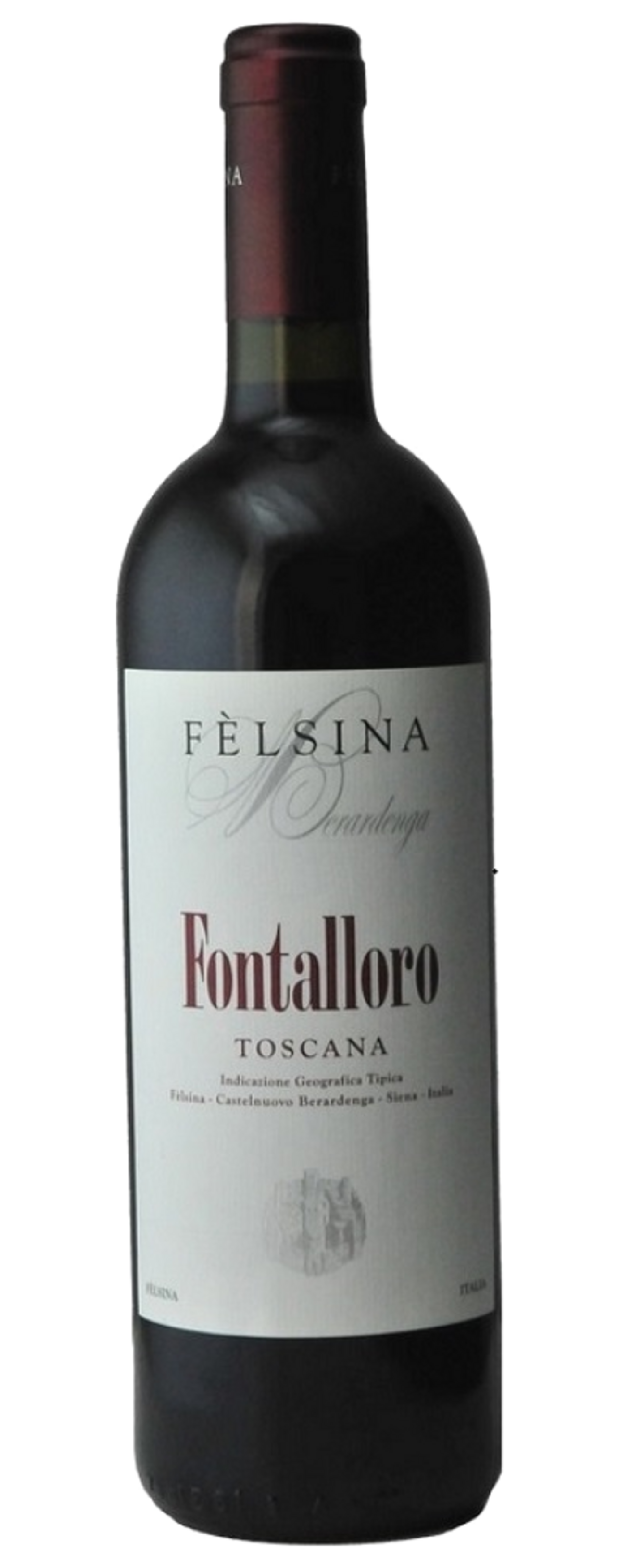 Wein-Flasche mit dem Etikett 'Fontalloro Toscana' von Felsina