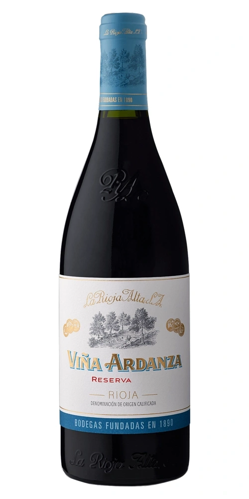 Rotweinflasche von La Rioja Alta mit Viña Ardanza Etikett