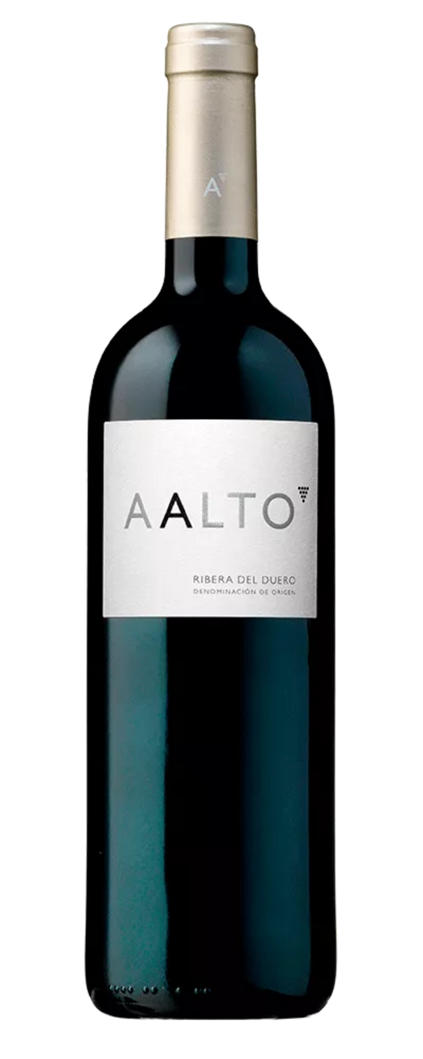 Wein Aalto Ribera del Duero, Flasche mit silberner Kappe und Etikett