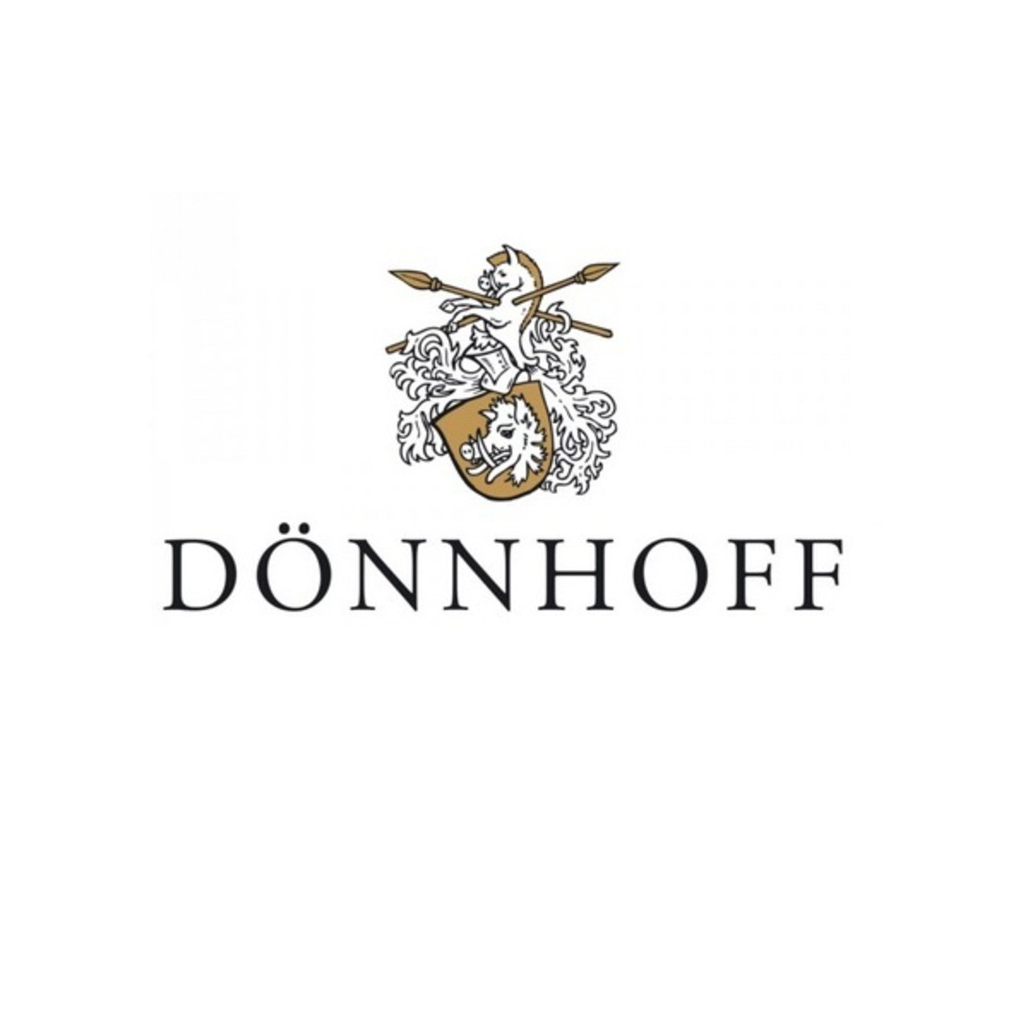 Logo von Dönnhoff mit Wappen und Schriftzug auf weißem Hintergrund