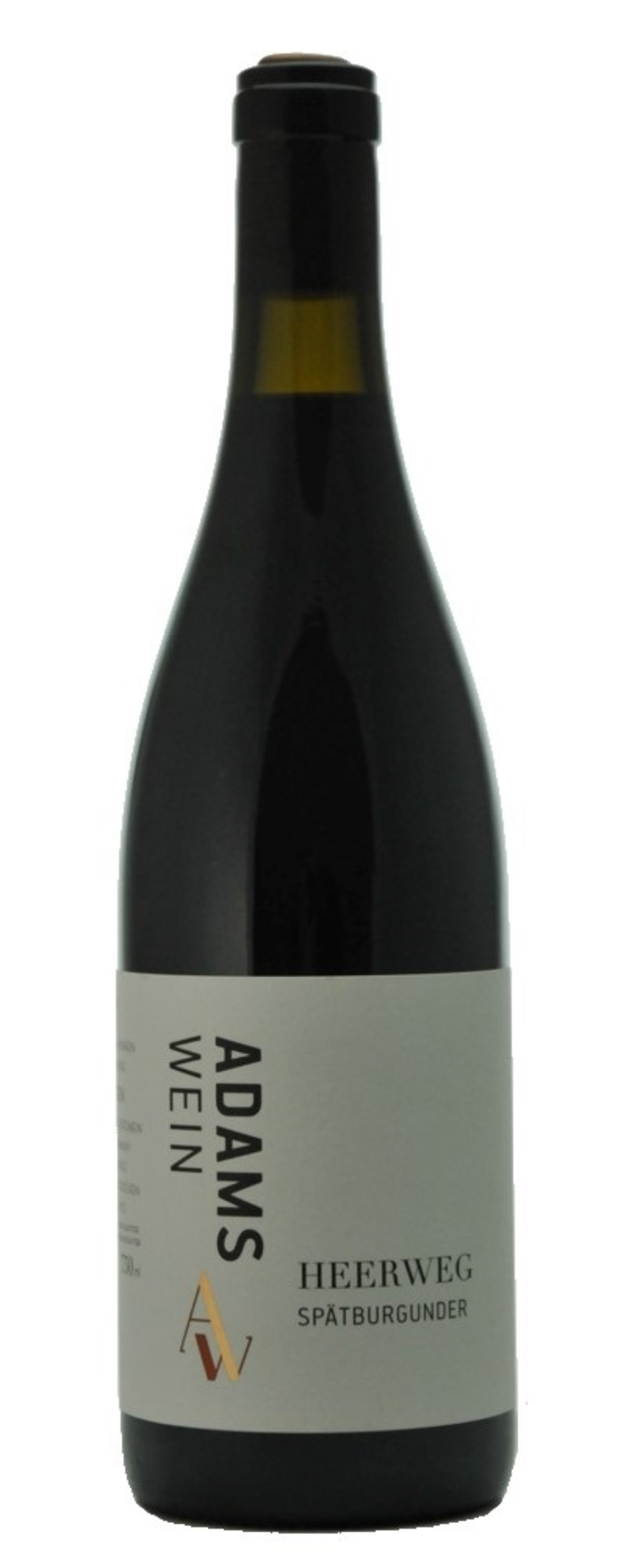 Wein-Flasche mit Etikett, Aufschrift: Adams Wein, Heerweg Spätburgunder