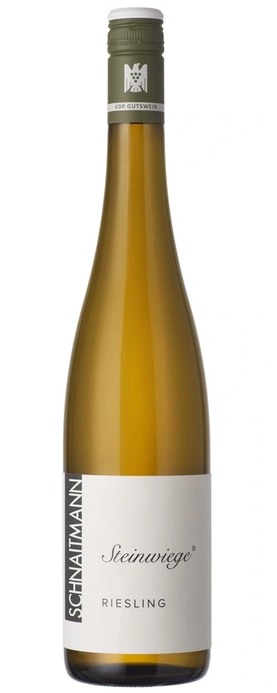 Weinflasche mit Etikett 'Steinwiege' Riesling, VDP.Gutswein, Schnaitmann