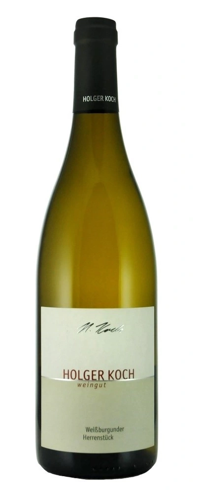 Weinflasche von Holger Koch, Weißburgunder Herrenstück, Wein