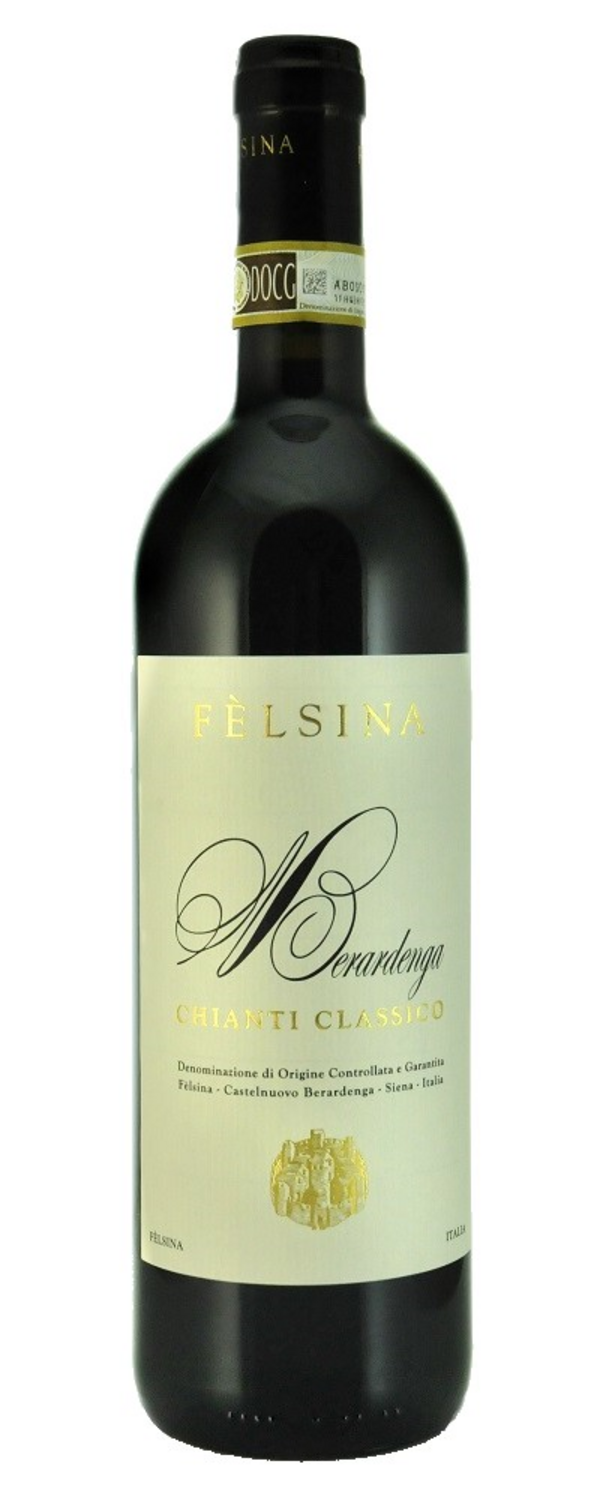 Wein Felsina Berardenga Chianti Classico, italienischer Rotwein, DOCG-Zertifizierung, Flaschenetikett