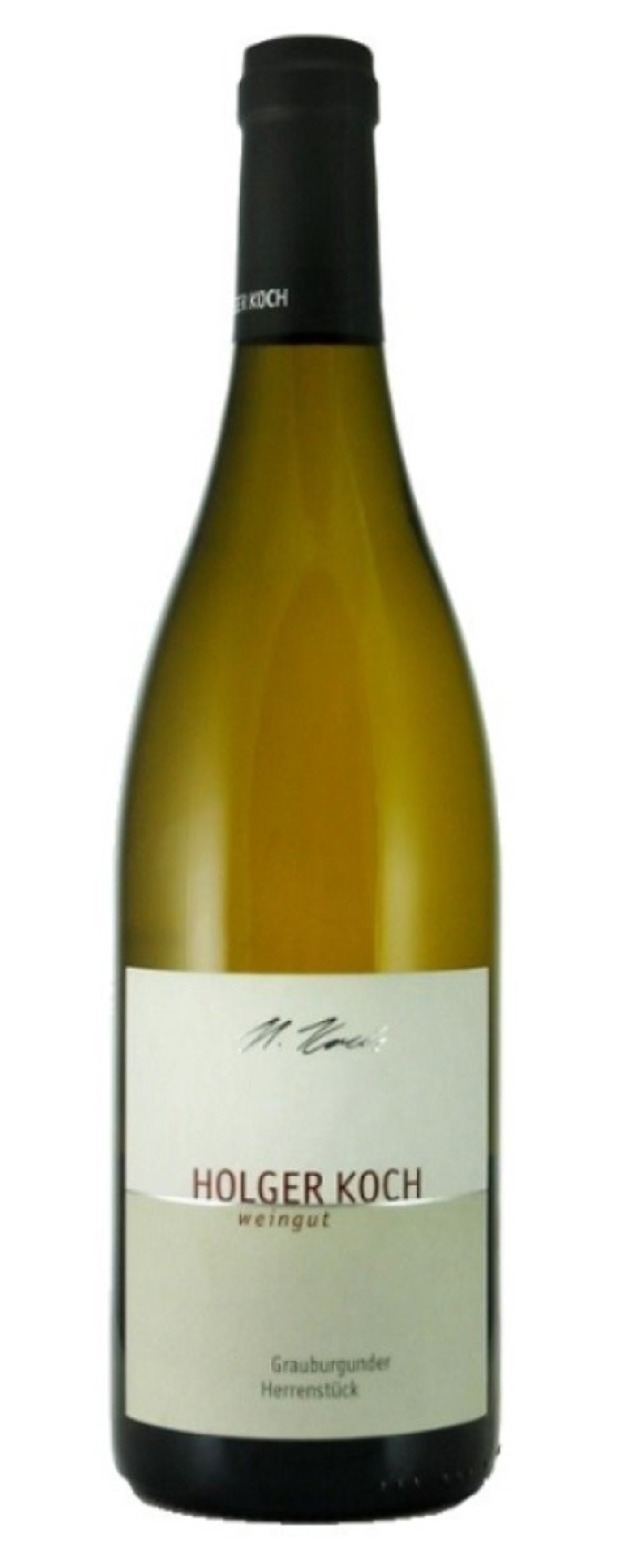 Weinflasche von Holger Koch, Grauburgunder Herrenstück, Weingut