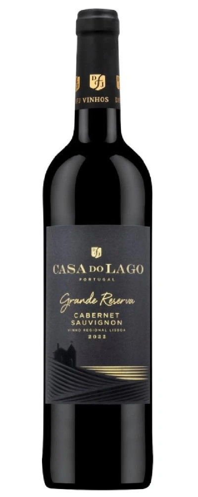 Eine Flasche Rotwein mit dem Etikett Casa do Lago Grande Reserva Cabernet Sauvignon