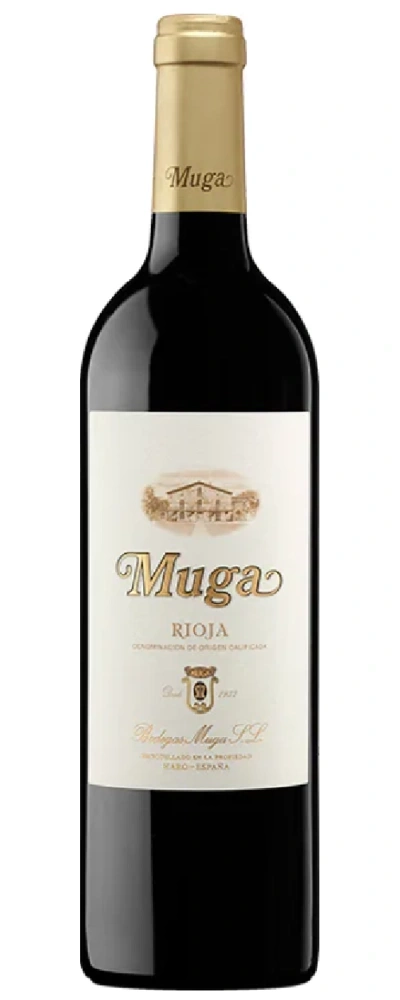 Wein Muga Rioja, rot, Flasche, Etikett, Bodegas Muga, Spanien, Weinbau, Getränk, Alkohol