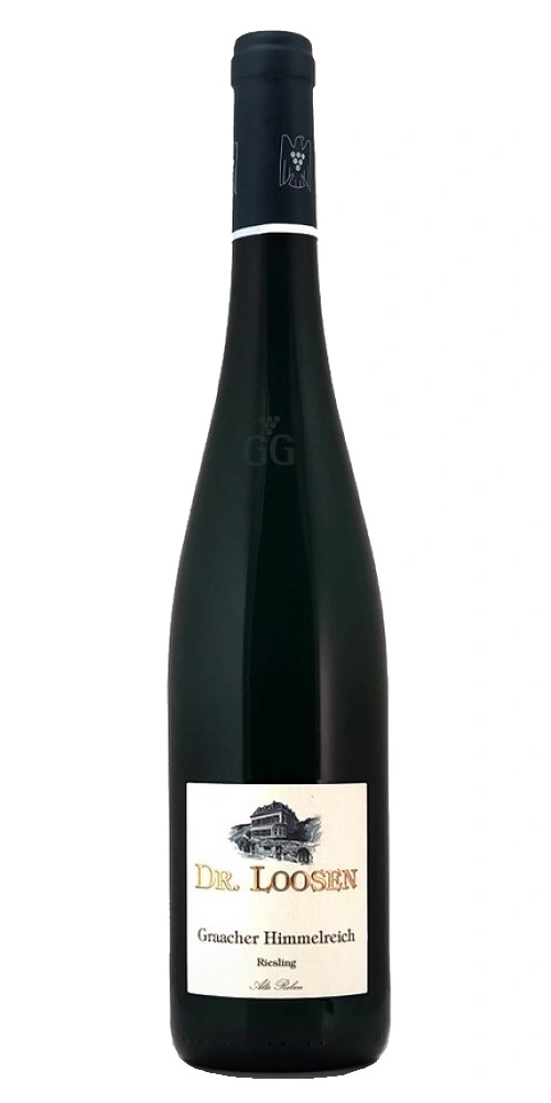 Dr. Loosen Graacher Himmelreich Riesling Flasche mit Etikett.