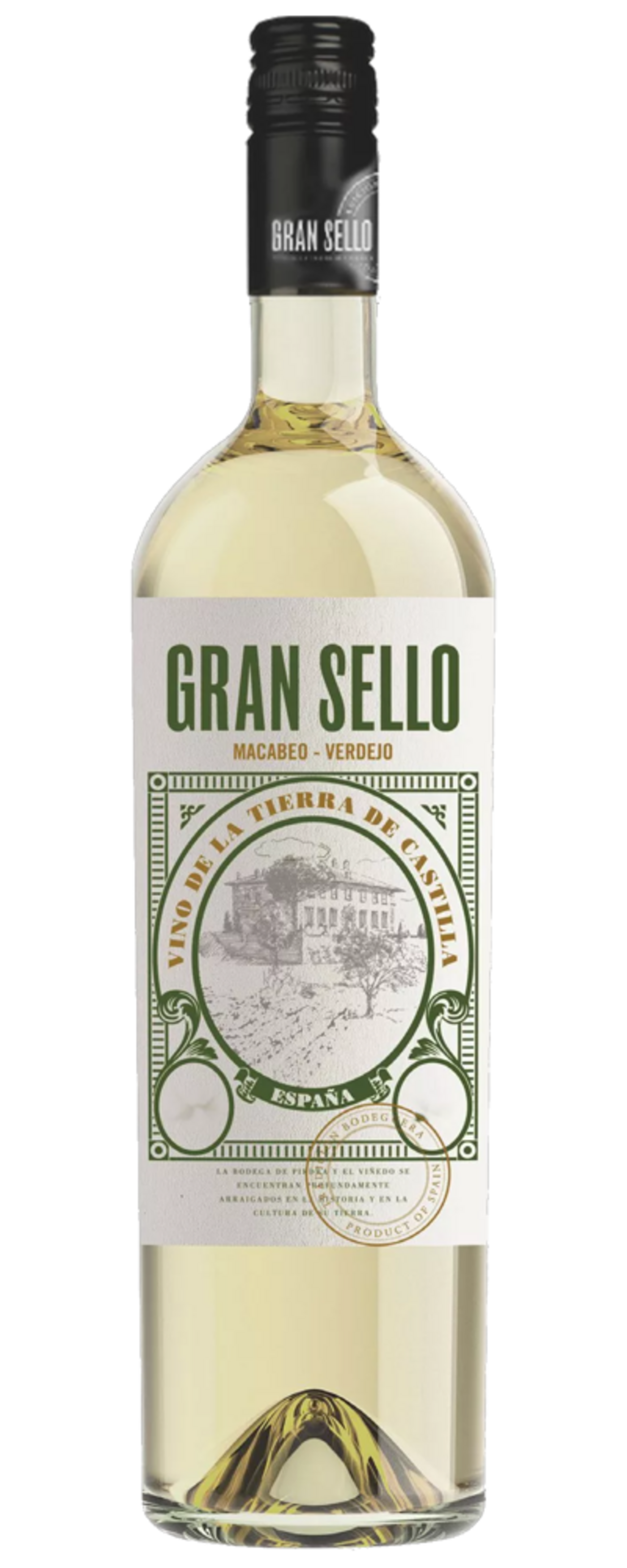Weinflasche Gran Sello, Macabeo-Verdejo, Vino de la Tierra de Castilla, Spanien