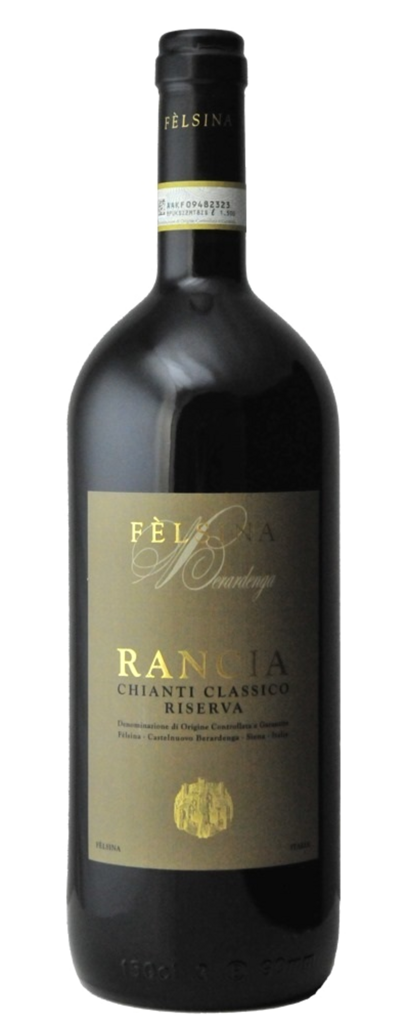 Felsina Rancia Chianti Classico Riserva Wein. Italienischer Rotwein, Flasche, Etikett.