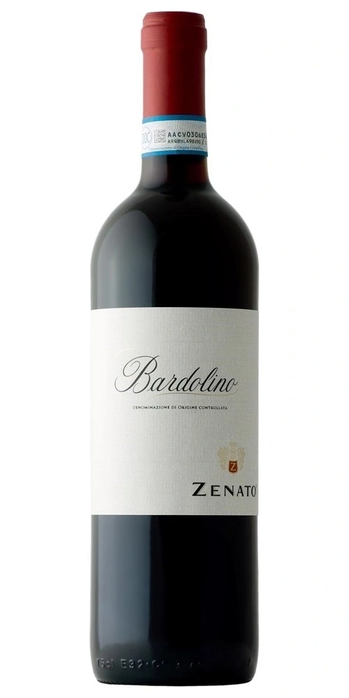 Rotwein-Flasche von Zenato Bardolino DOC mit rotem Kapsel