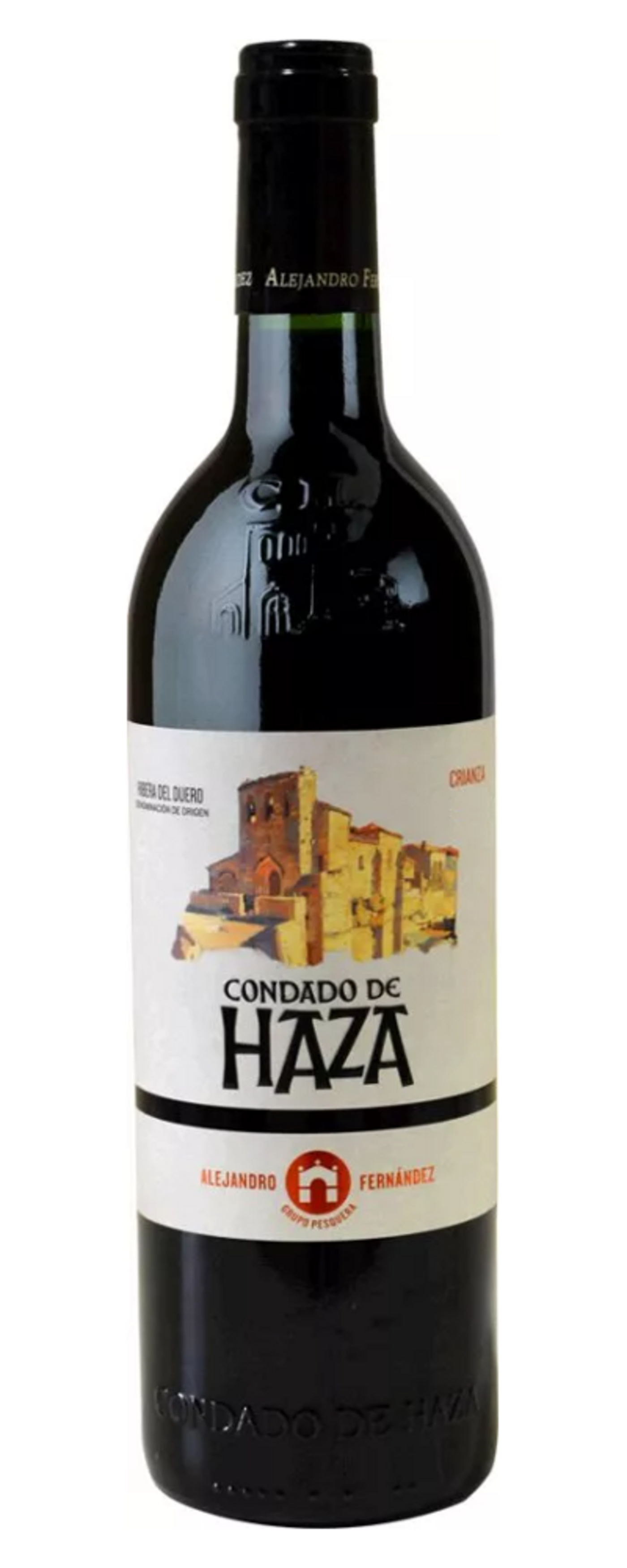 Wein-Flasche Condado de Haza, Alejandro Fernández, Crianza, Ribera del Duero, rot