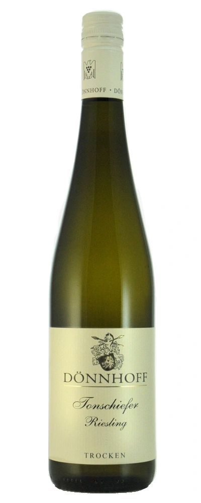 Weinflasche mit Etikett, DÖNNHOFF Tonschiefer Riesling Trocken.