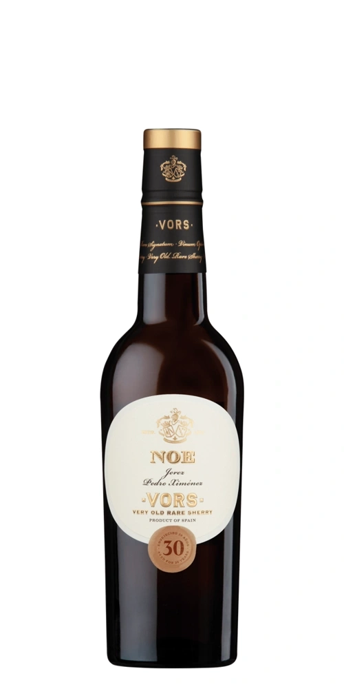 Eine Flasche "Noe" Jerez Pedro Ximénez VORS, ein sehr alter Sherry.