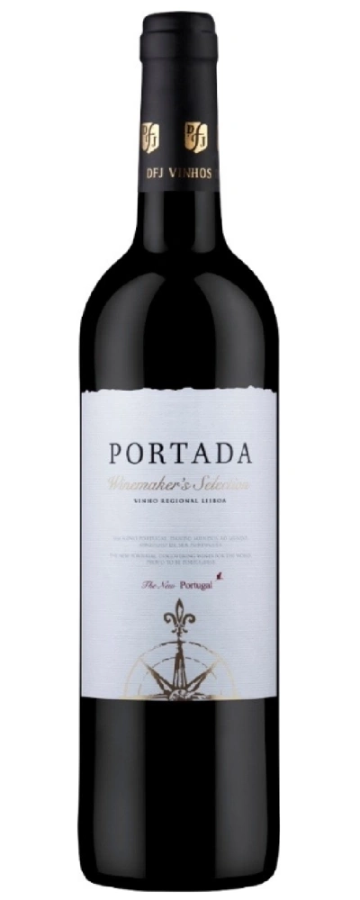Eine Flasche Rotwein mit dem Etikett Portada Winemaker's Selection