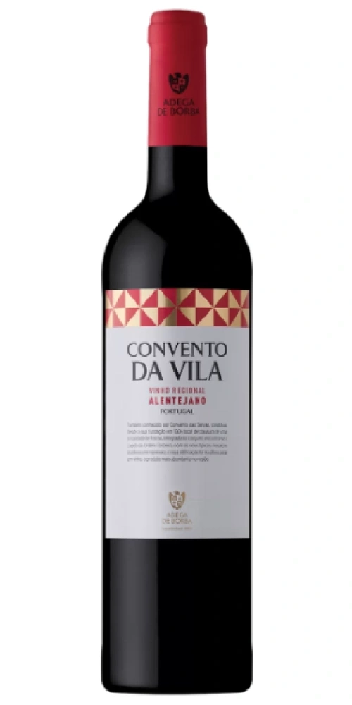 Eine Flasche Rotwein von Convento da Vila, Alentejano, Portugal.