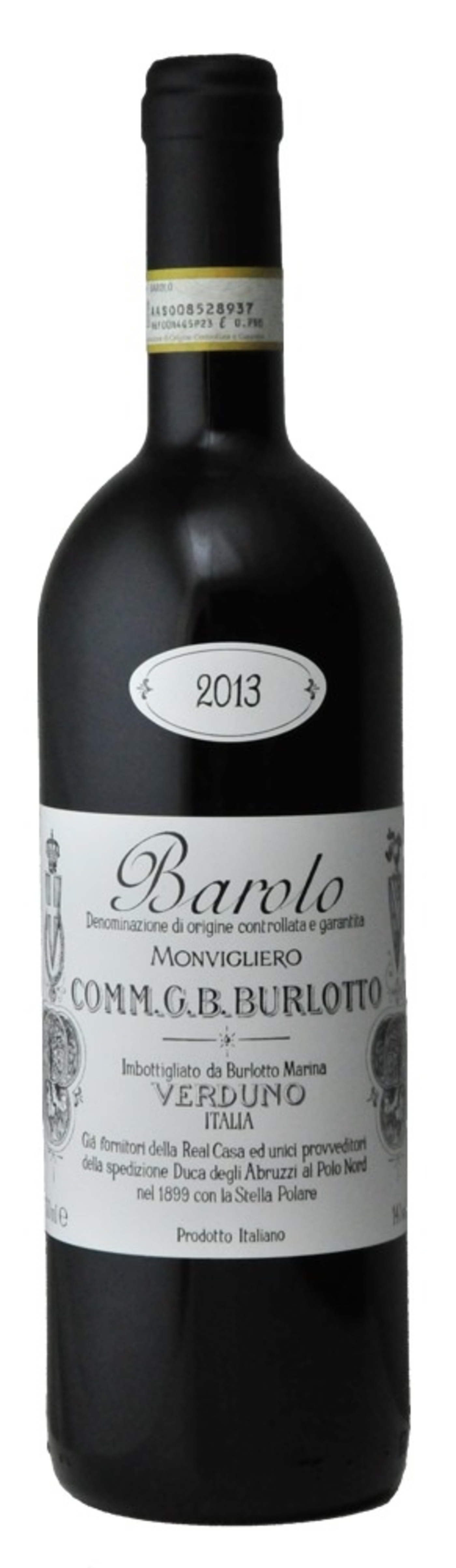 Wein Barolo 2013, italienischer Wein, Flasche, Etikett, Jahrgang, Produkt, Getränk