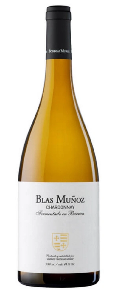 Weinflasche Blas Muñoz Chardonnay, Fermentado en Barrica, 750 ml, 14% Vol.