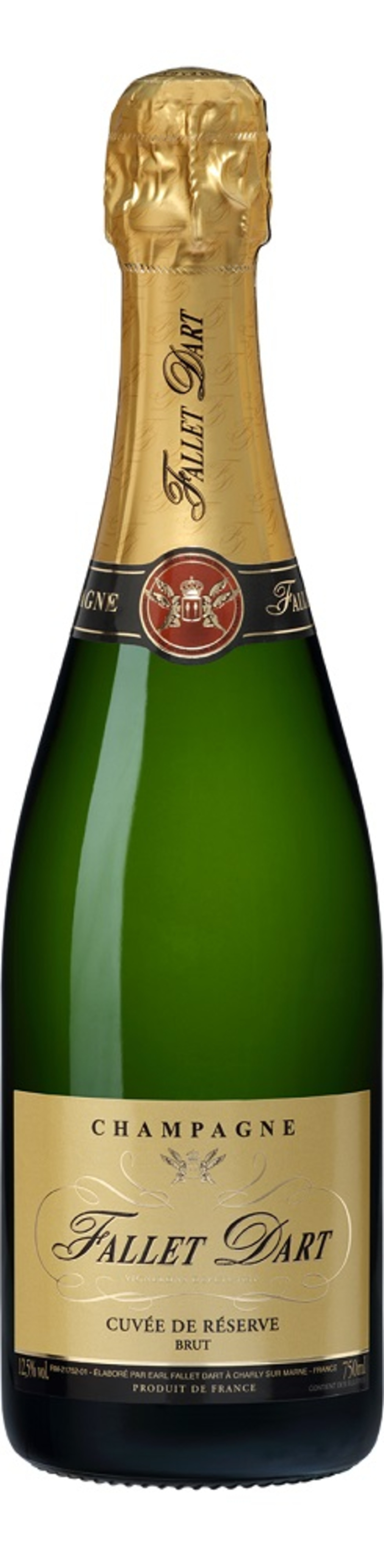Champagnerflasche Fallet Dart, Cuvée de Réserve Brut, Produkt aus Frankreich