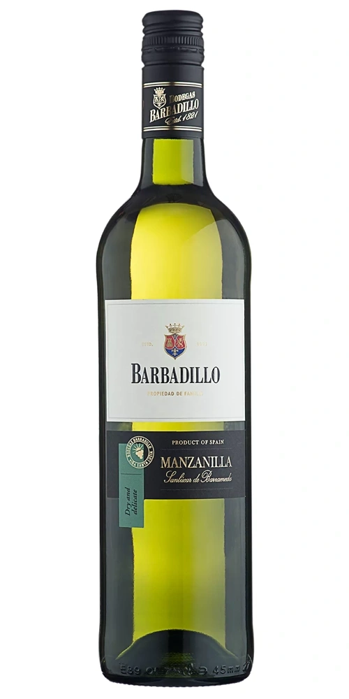 Eine Flasche trockenen und delikaten spanischen Weißweins von Barbadillo.