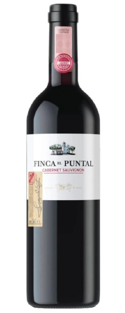 Flasche Rotwein mit Etikett 'FINCA EL PUNTAL CABERNET SAUVIGNON'