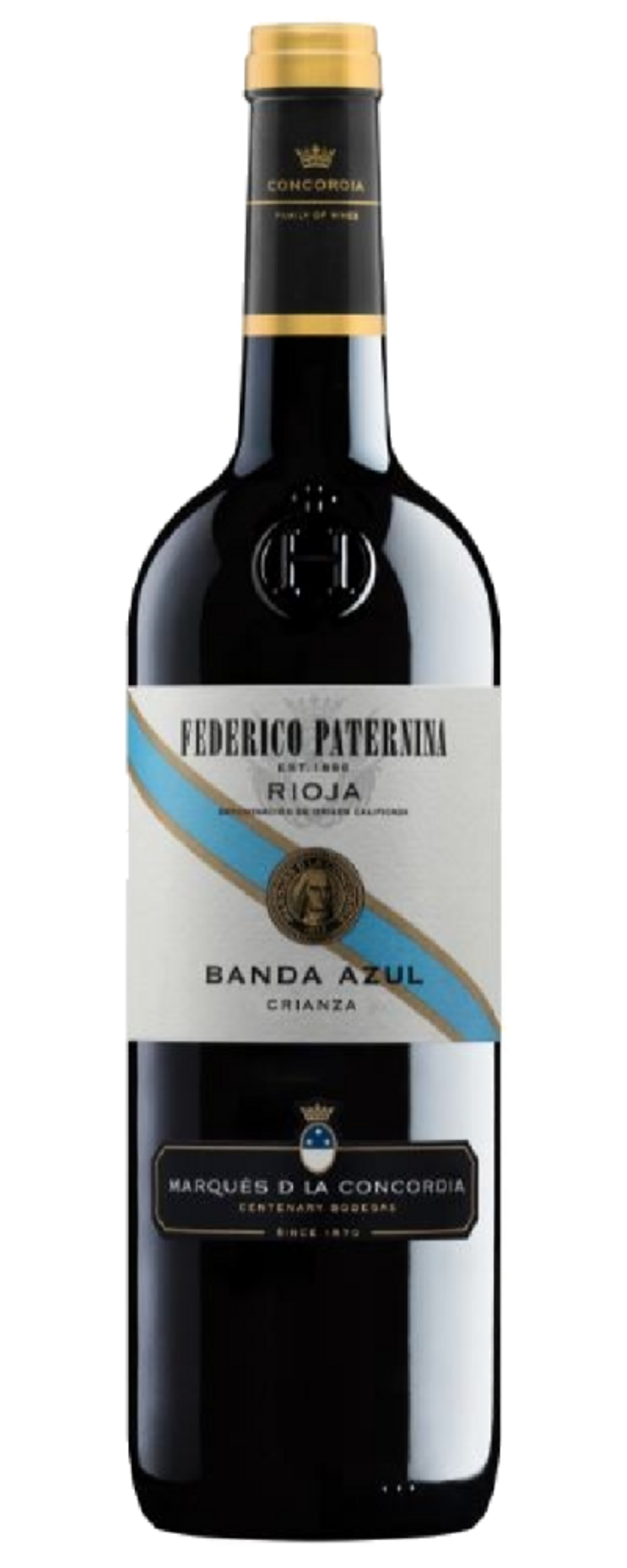 Wein, Federico Paternina, Rioja, Banda Azul, Crianza, Marques D La Concordia, Flasche