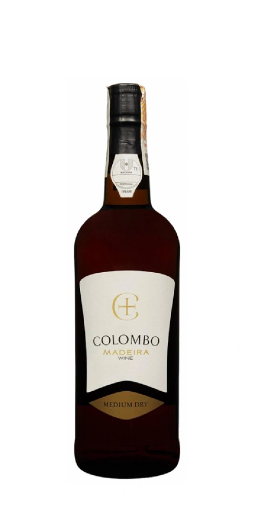 Colombos Madeira Wein, Medium Dry, auf hellem Hintergrund
