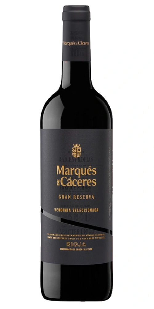 Eine Flasche Marques de Caceres Wein, Gran Reserva, Rioja, Rotwein.