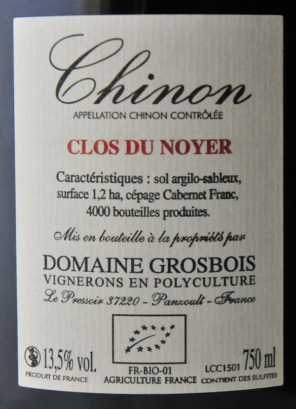 Clos du Noyer Cabernet Franc 2016 Grosbois