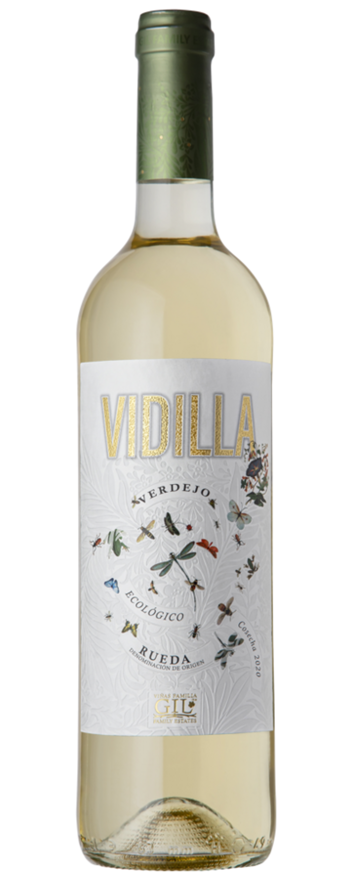 Weinflasche Vidilla Verdejo Ecologico, Rueda, Cosecha 2020, Familienweingut Gil