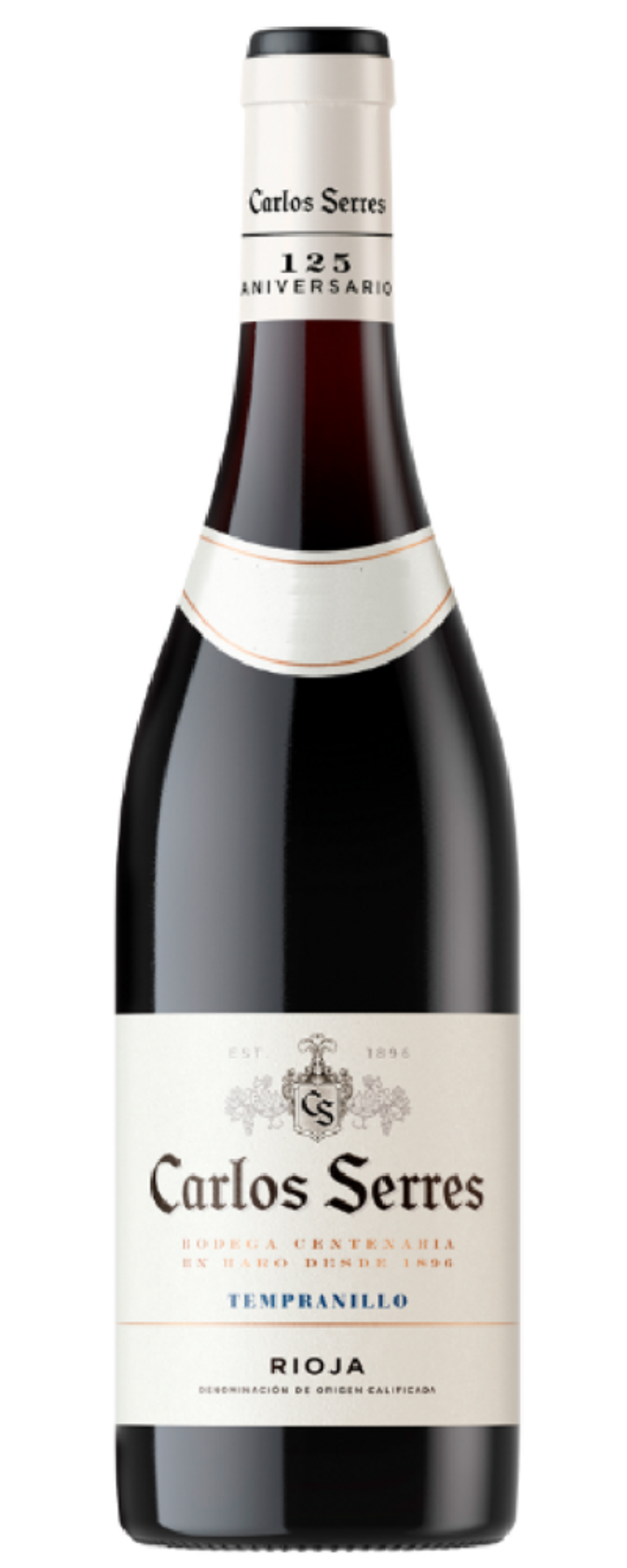 Wein Carlos Serres, 125 Jahre Jubiläum, Tempranillo, Rioja, Flasche, rot