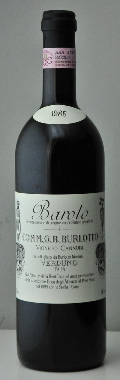 Barolo Cannubi Nebbiolo 1985 Burlotto