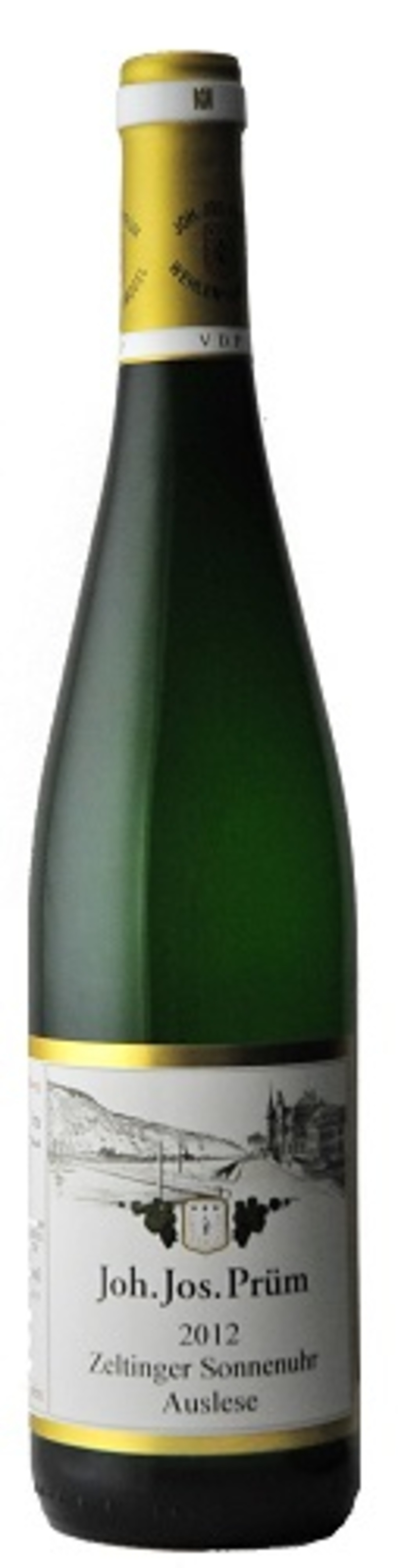 Weinflasche von Joh. Jos. Prüm, Jahrgang 2012, Auslese, Zeltinger Sonnenuhr