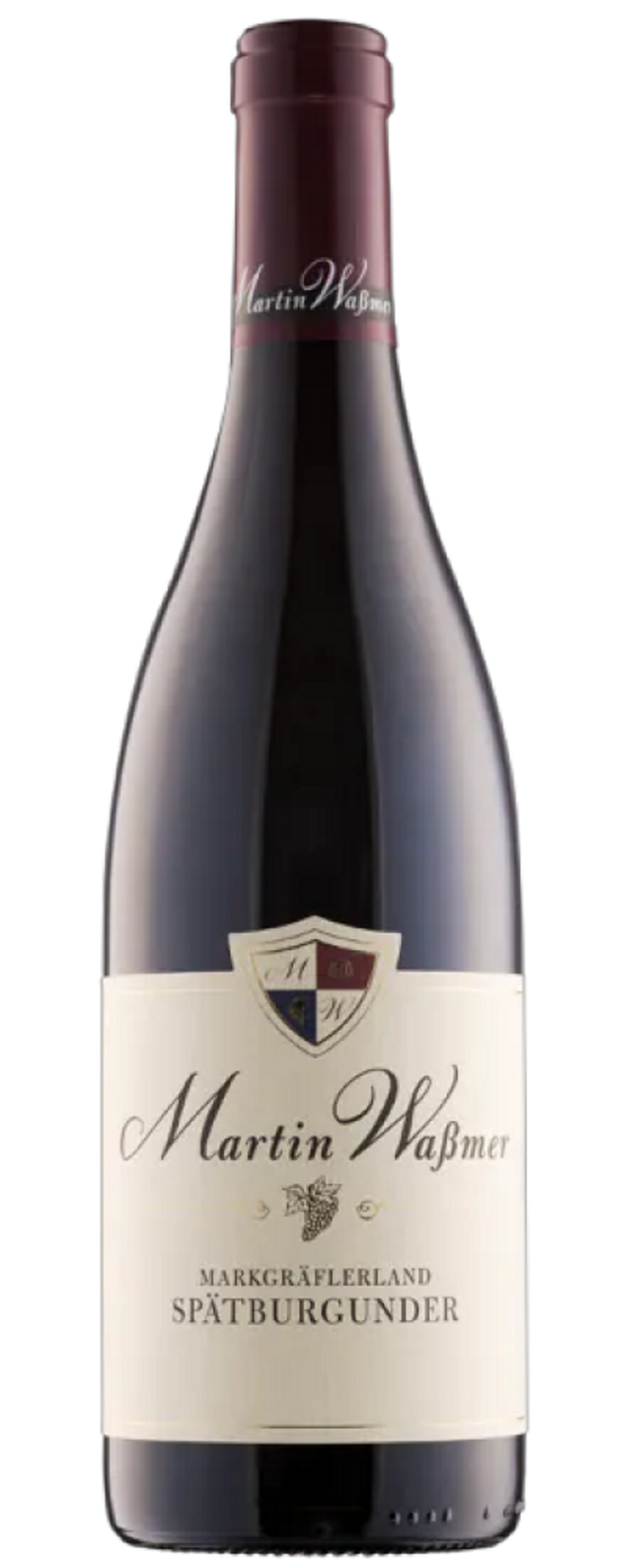 Wein-Flasche von Martin Waßmer, Spätburgunder, Markgräflerland, Rotwein, edel, elegant