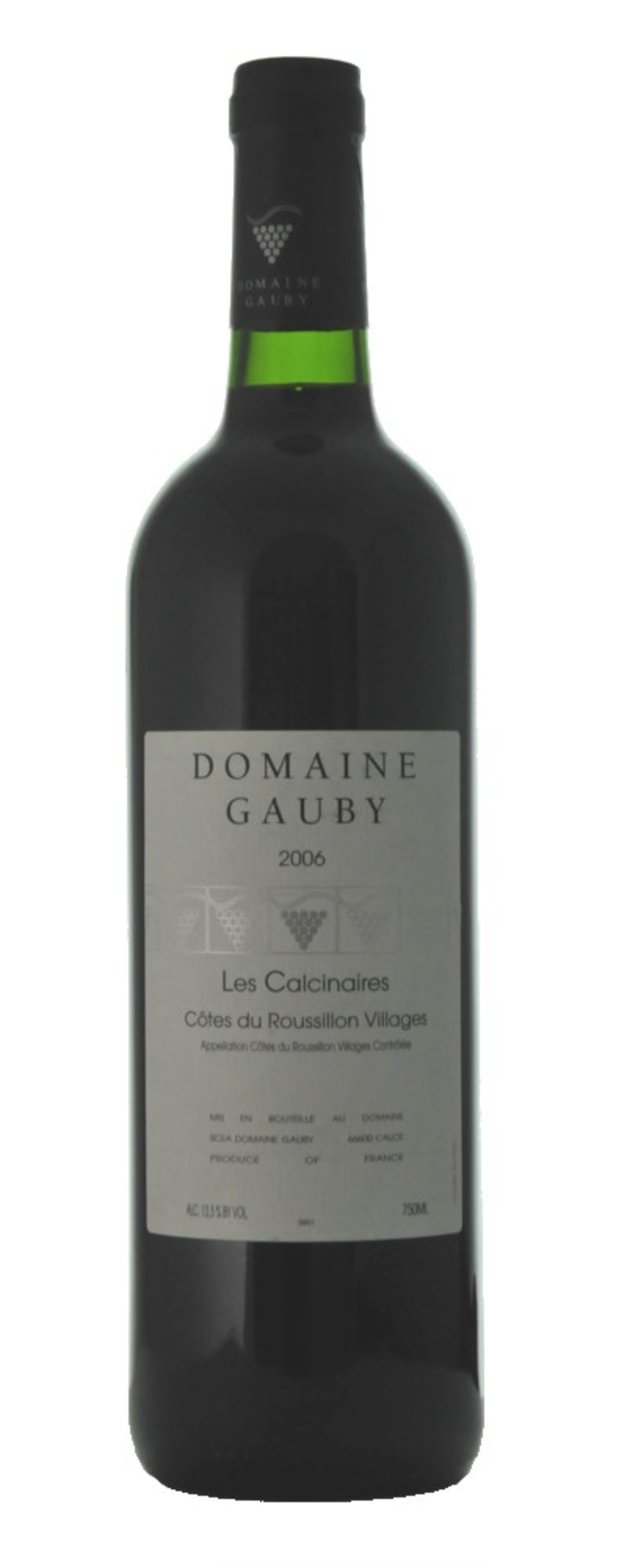 Wein, Domaine Gauby, Les Calcinaires, Côtes du Roussillon Villages, 2006, Flasche, Frankreich