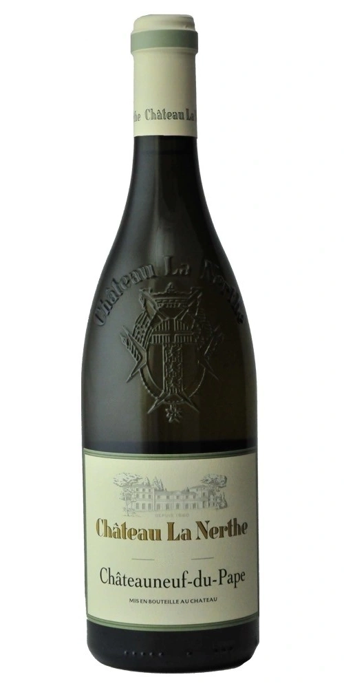 Flasche Wein von Château La Nerthe, Châteauneuf-du-Pape.