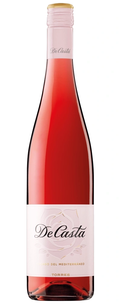 Roséwein-Flasche von De Casta, Rosado del Mediterráneo, Torres.