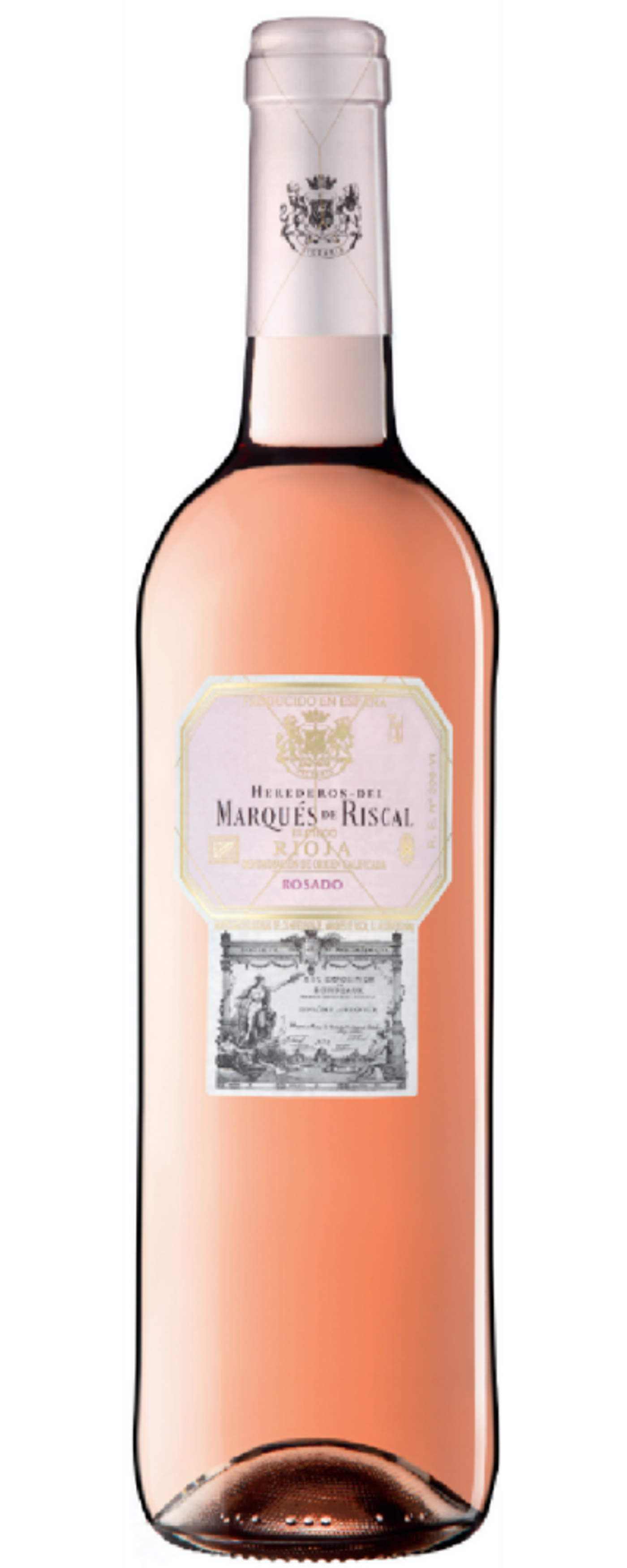 Roséwein-Flasche von Marqués de Riscal, 2014, Rosado, aus Spanien.