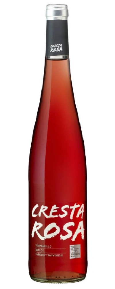 Eine Flasche Roséwein mit dem Etikett CRESTA ROSA