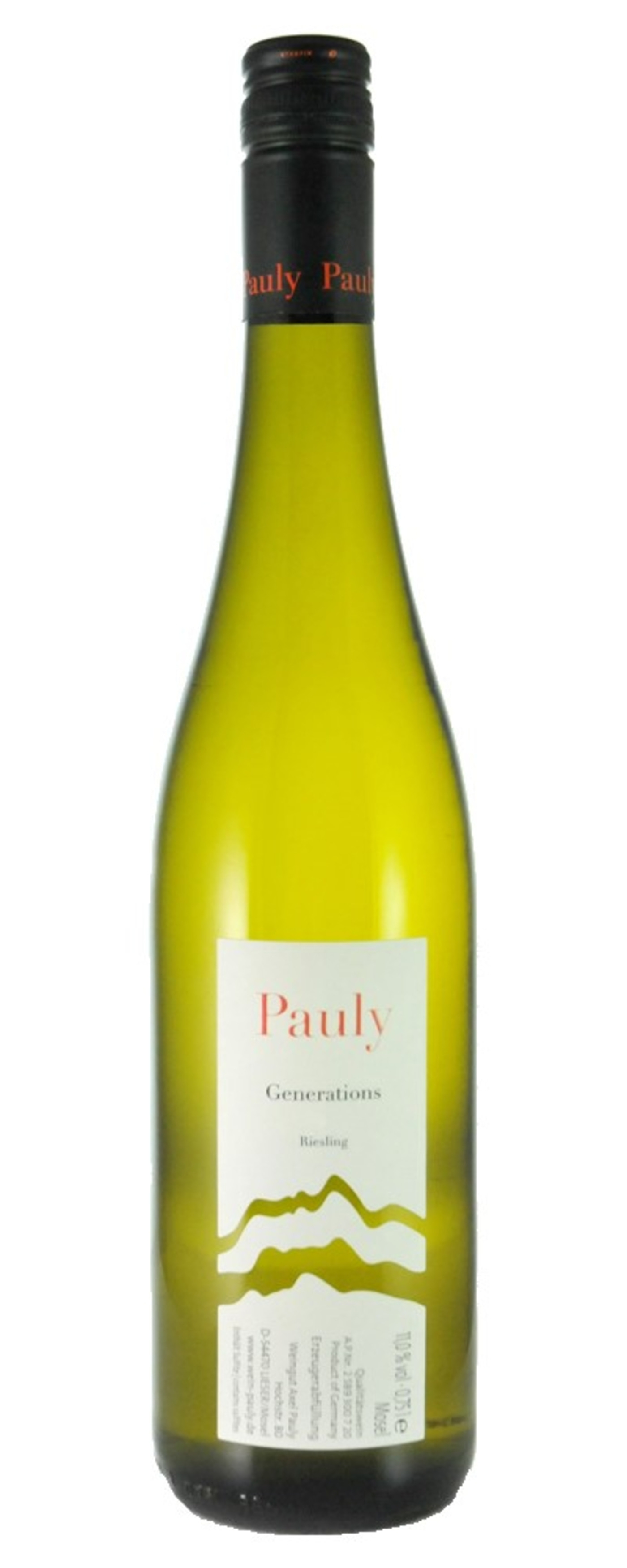 Weinflasche Pauly Riesling, Generations, 10% vol, Mosel, Weingut Avel Pauly