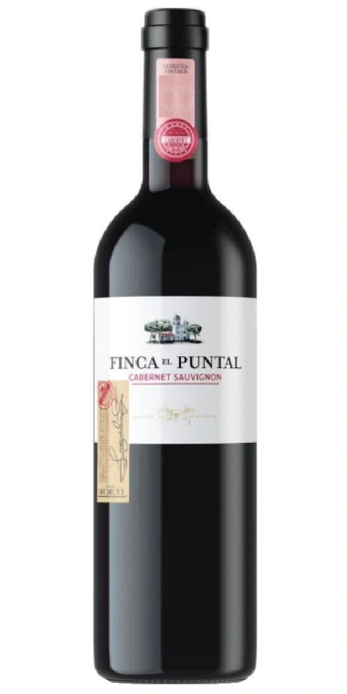 Weinflasche mit Etikett "Finca el Puntal" Cabernet Sauvignon
