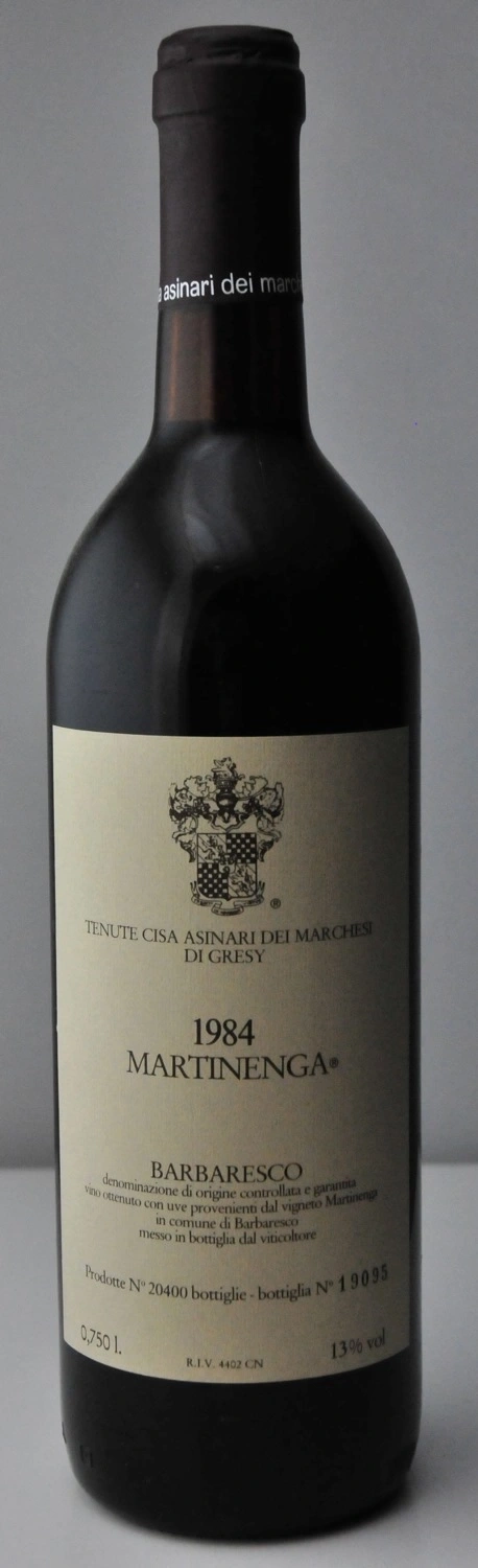 Wein, Barbaresco, 1984, Martinenga, Tenute Cisa Asinari dei Marchesi di Gresy, 13% vol, 0,750 l, Flasche