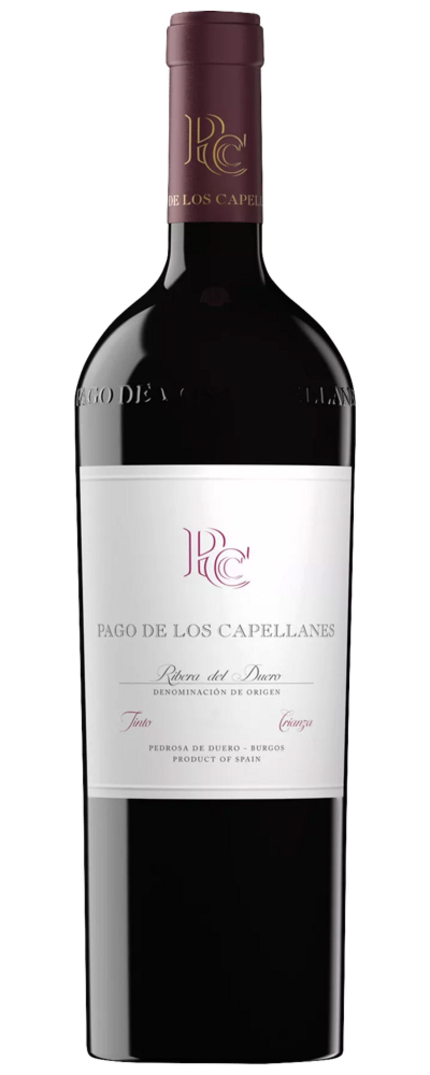 Wein, Pago de los Capellanes, Ribera del Duero, Tinto, Crianza, Produkt aus Spanien, Flasche